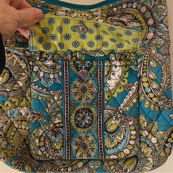 Vera Bradley Adjustable Shoulder Strap HandBag Full  Zip On Top Snap On Side - Picture 7 of 11
